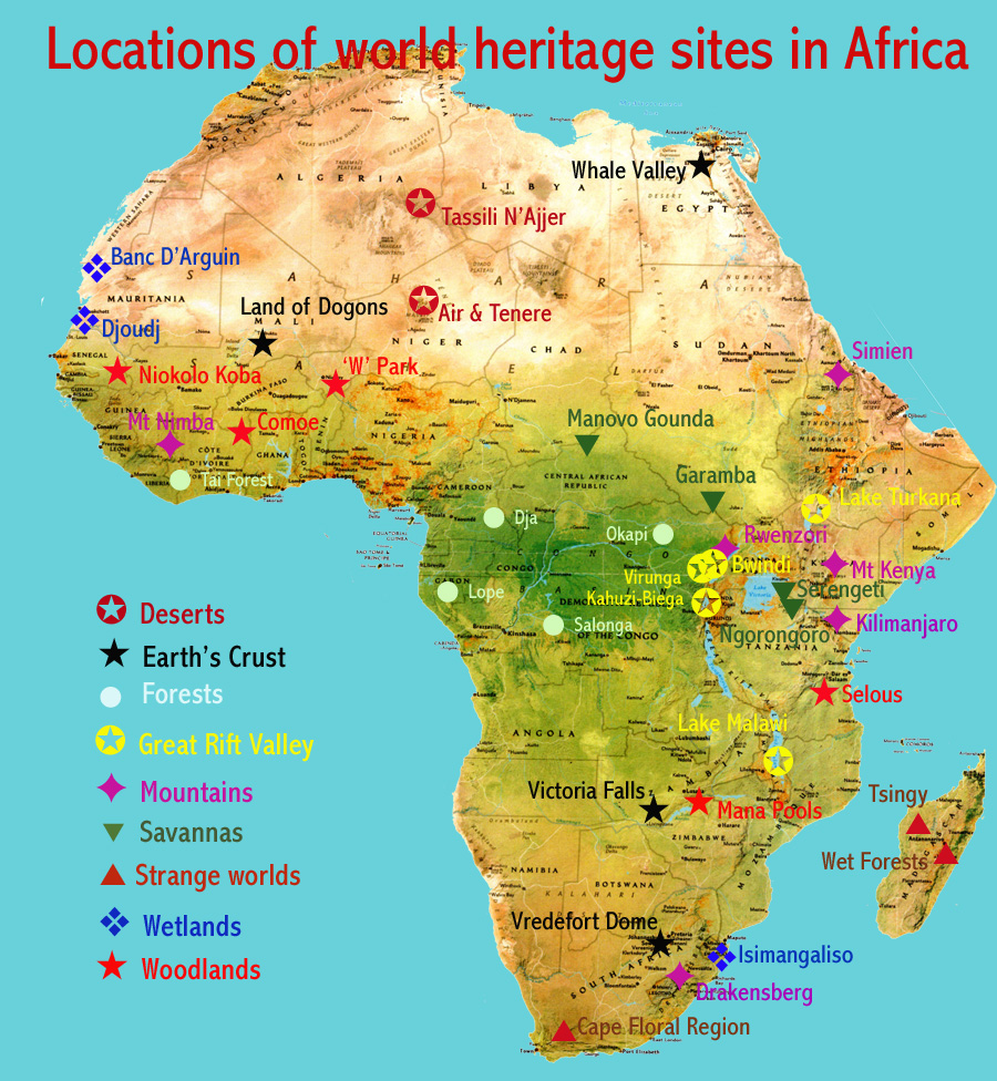 Natural Places African World Heritage Sites
