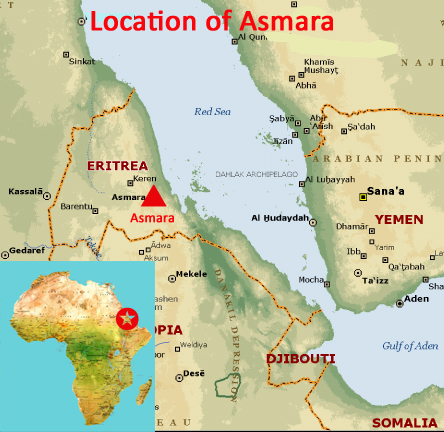 Asmara Eritrea Map