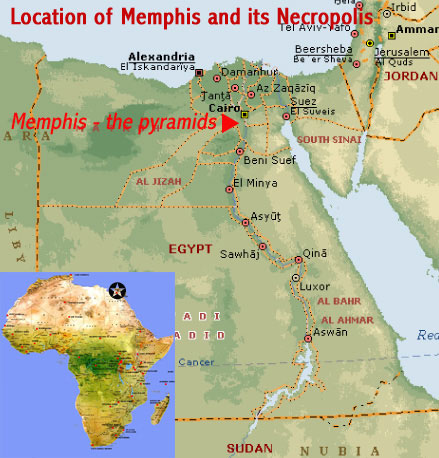 Pyramids Of Giza Map Location